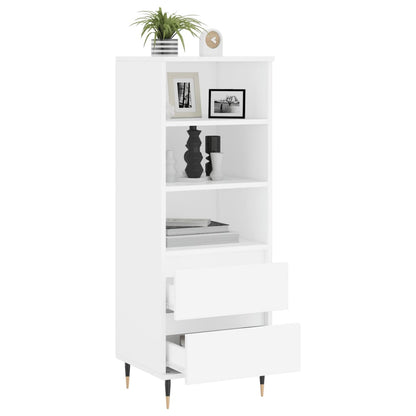Highboard White 40x36x110 cm Engineered Wood
