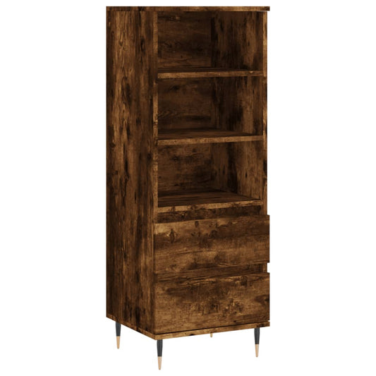 Highboard Smoked Oak 40x36x110 cm Engineered Wood