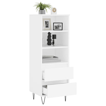 Highboard White 40x36x110 cm Engineered Wood