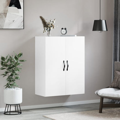 Wall Mounted Cabinet White 69.5x34x90 cm Engineered Wood