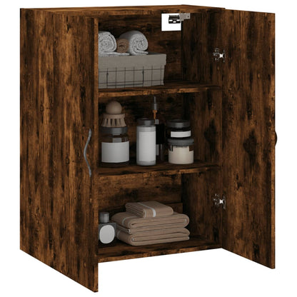 Wall Mounted Cabinet Smoked Oak 69.5x34x90 cm Engineered Wood