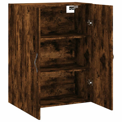 Wall Mounted Cabinet Smoked Oak 69.5x34x90 cm Engineered Wood