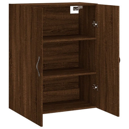 Wall Mounted Cabinet Brown Oak 69.5x34x90 cm Engineered Wood