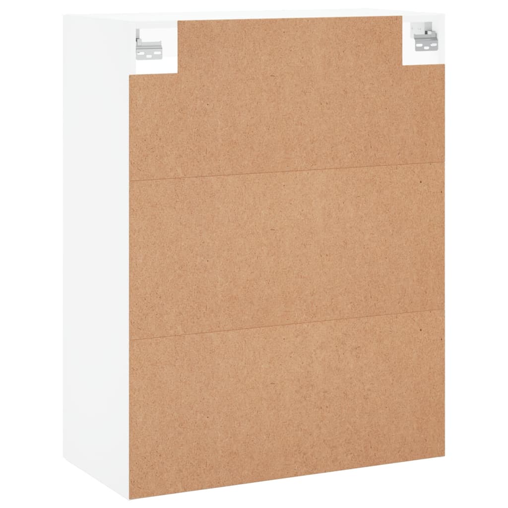 Wall Mounted Cabinet White 69.5x34x90 cm Engineered Wood