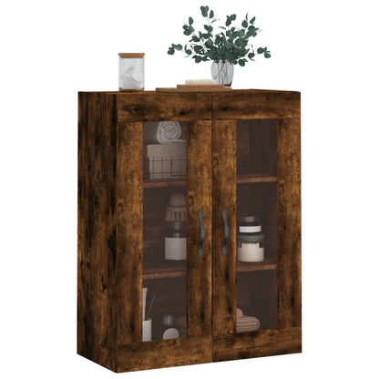Wall Mounted Cabinet Smoked Oak 69.5x34x90 cm Engineered Wood