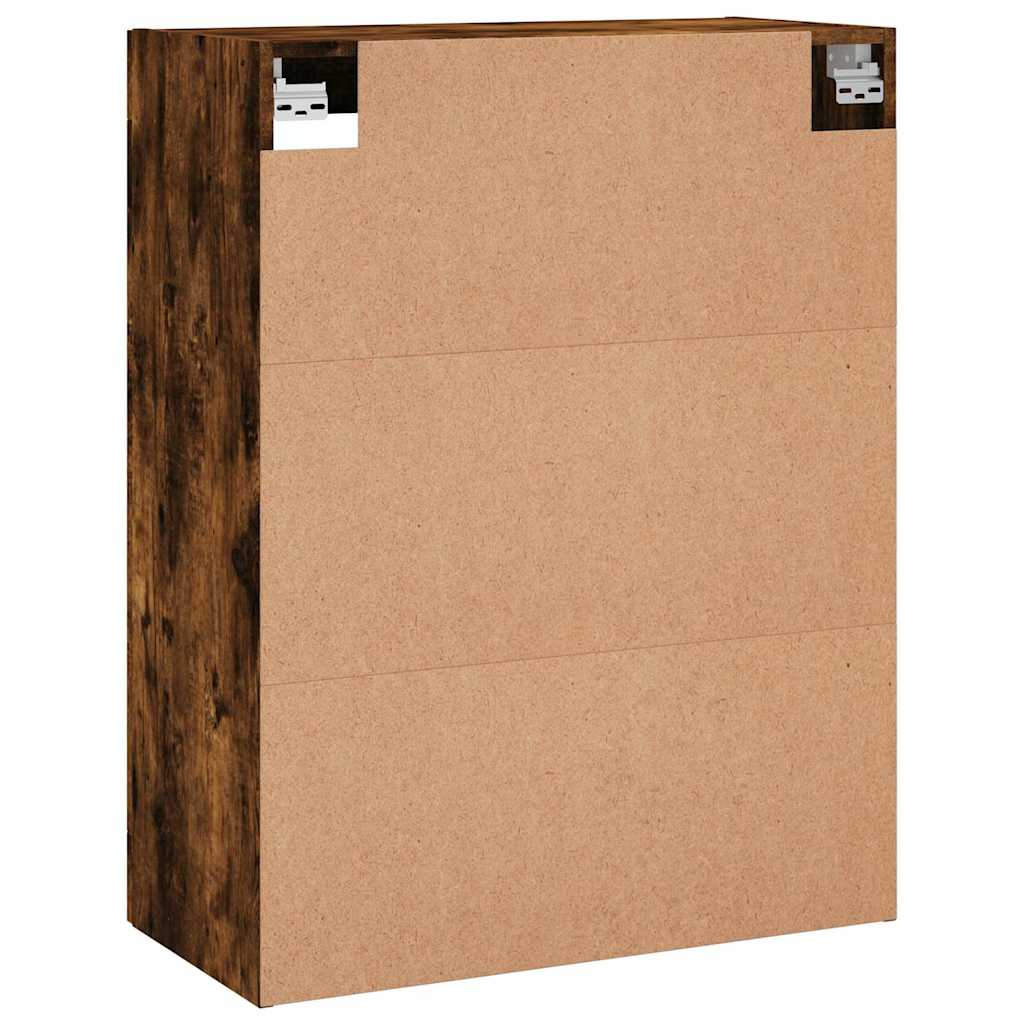 Wall Mounted Cabinet Smoked Oak 69.5x34x90 cm Engineered Wood