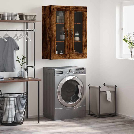 Wall Mounted Cabinet Smoked Oak 69,5x34x90 cm Engineered Wood