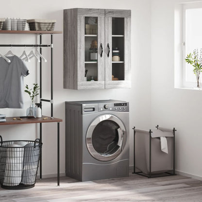 Wall Mounted Cabinet Grey Sonoma 69.5x34x90 cm Engineered Wood