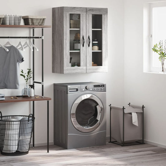 Wall Mounted Cabinet Grey Sonoma 69.5x34x90 cm Engineered Wood