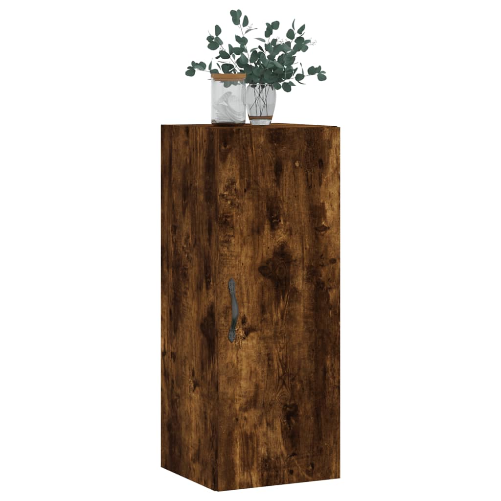 Wall Mounted Cabinet Smoked Oak 34.5x34x90 cm Engineered Wood