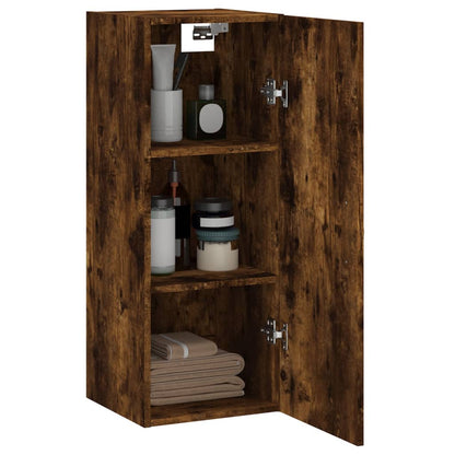 Wall Mounted Cabinet Smoked Oak 34.5x34x90 cm Engineered Wood