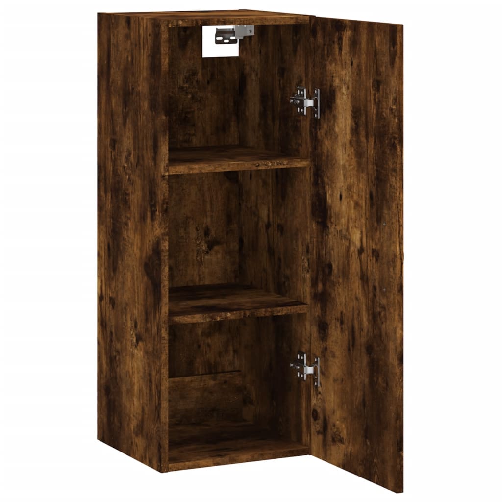 Wall Mounted Cabinet Smoked Oak 34.5x34x90 cm Engineered Wood