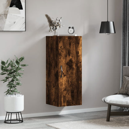 Wall Mounted Cabinet Smoked Oak 34.5x34x90 cm Engineered Wood