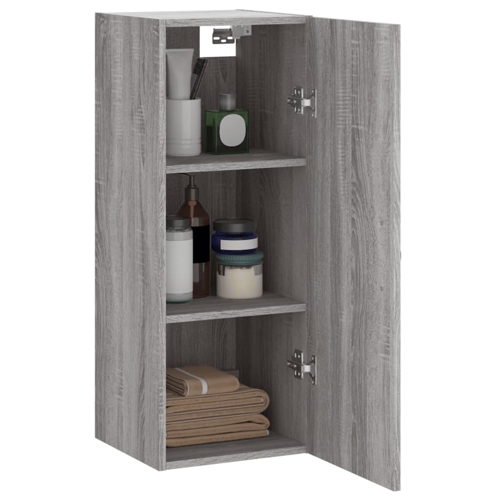 Wall Mounted Cabinet Grey Sonoma 34.5x34x90 cm Engineered Wood