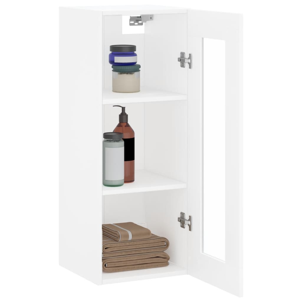 Wall Mounted Cabinet White 34.5x34x90 cm