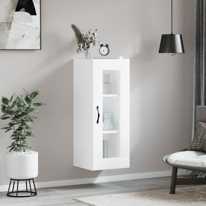 Wall Mounted Cabinet White 34.5x34x90 cm