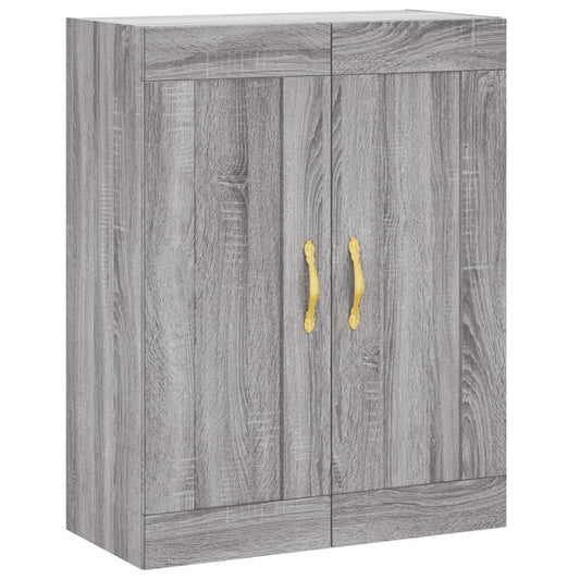 Wall Mounted Cabinet Grey Sonoma 69.5x34x90 cm Engineered Wood