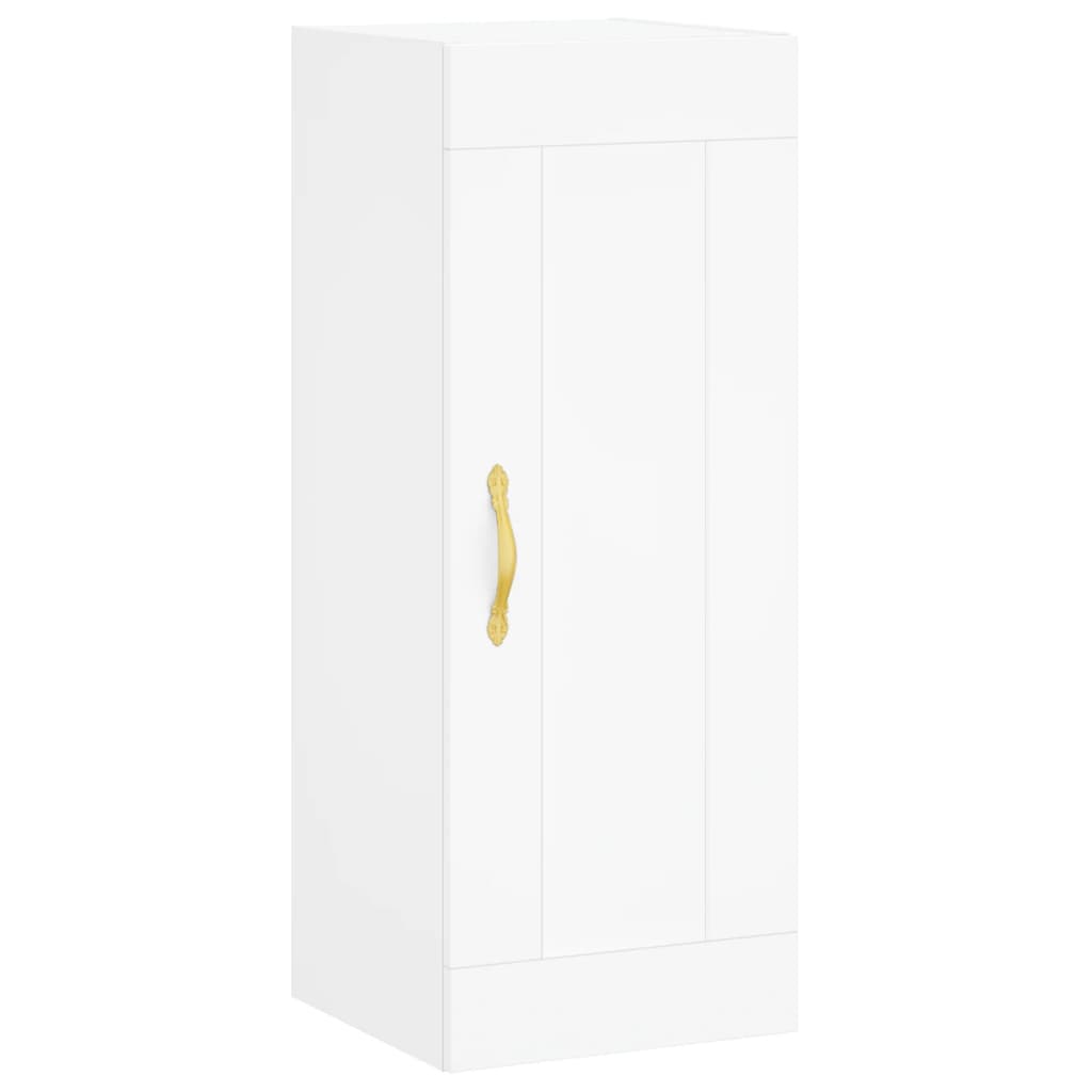 Wall Mounted Cabinet White 34.5x34x90 cm Engineered Wood