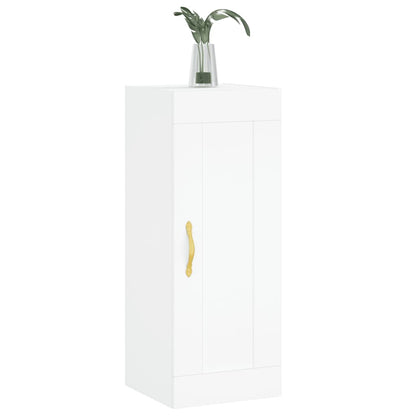 Wall Mounted Cabinet White 34.5x34x90 cm Engineered Wood