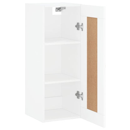 Wall Mounted Cabinet White 34.5x34x90 cm Engineered Wood