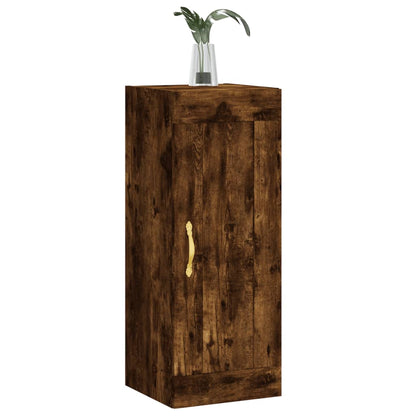 Wall Mounted Cabinet Smoked Oak 34.5x34x90 cm Engineered Wood