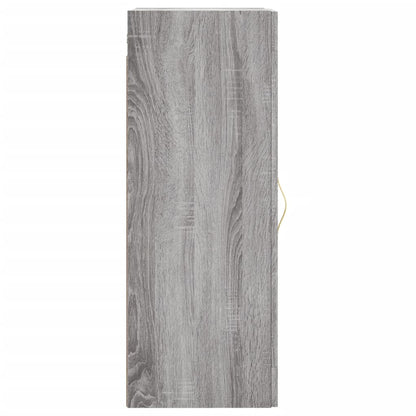 Wall Mounted Cabinet Grey Sonoma 34.5x34x90 cm Engineered Wood