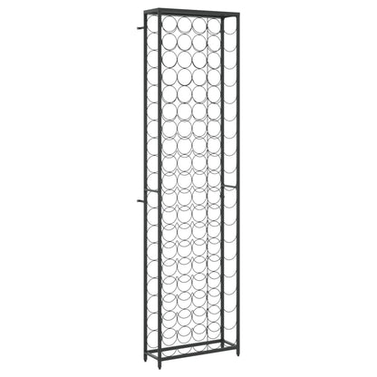 Wine Rack for 95 Bottles Black 54x18x200 cm Wrought Iron