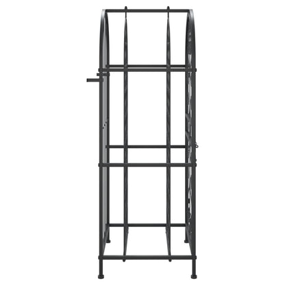 Wine Rack for 33 Bottles Black 45x36x100 cm Wrought Iron