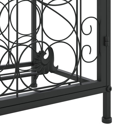 Wine Rack for 33 Bottles Black 45x36x100 cm Wrought Iron