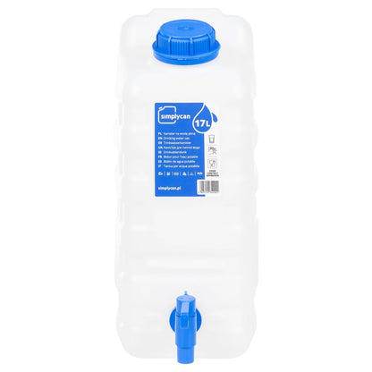 Water Container with Tap Transparent 15 L Plastic