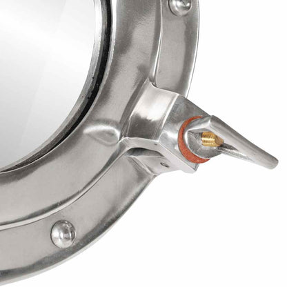  Porthole Mirror Wall Hanging Ø23 cm Aluminium and Glass