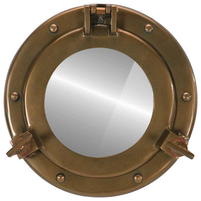  Porthole Mirror Wall Hanging Ø23 cm Aluminium and Glass