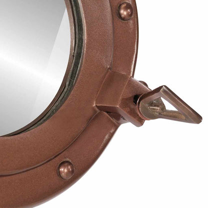  Porthole Mirror Wall Hanging Ø30 cm Aluminium and Glass