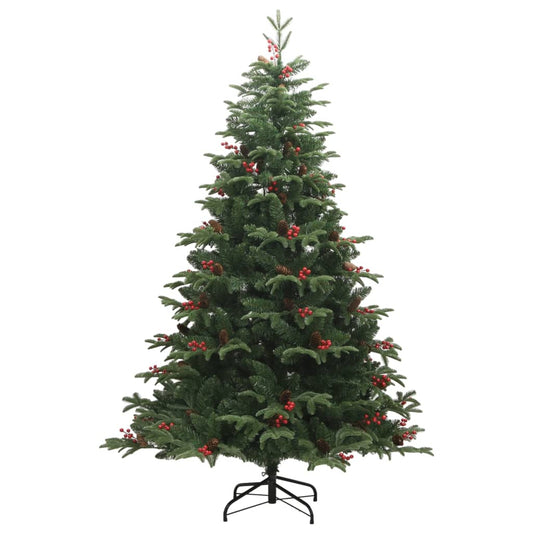 Artificial Hinged Christmas Tree Green PVC, PE, Iron 82.7 in