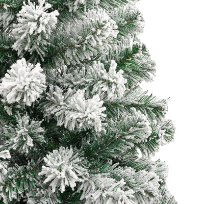 Artificial Hinged Christmas Tree Green and white PVC and iron Large