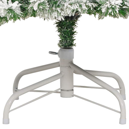 Artificial Hinged Christmas Tree Green and white PVC and iron Large