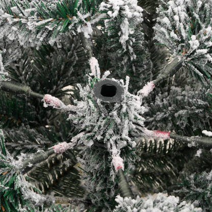 Artificial Hinged Christmas Tree Green and white PVC, PE, Iron