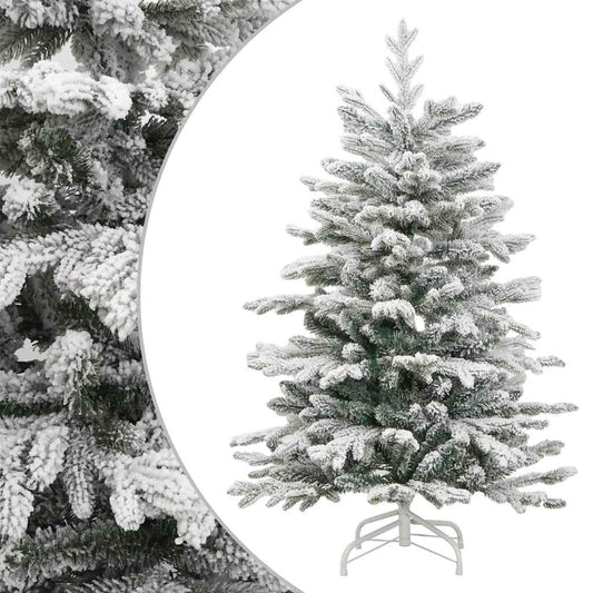Artificial Hinged Christmas Tree Green and white PVC, PE, iron