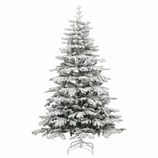 Artificial Hinged Christmas Tree Green and white PVC, PE, iron