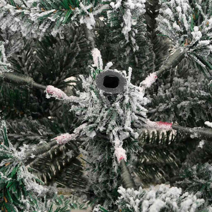 Artificial Hinged Christmas Tree Green and white PVC, PE, iron