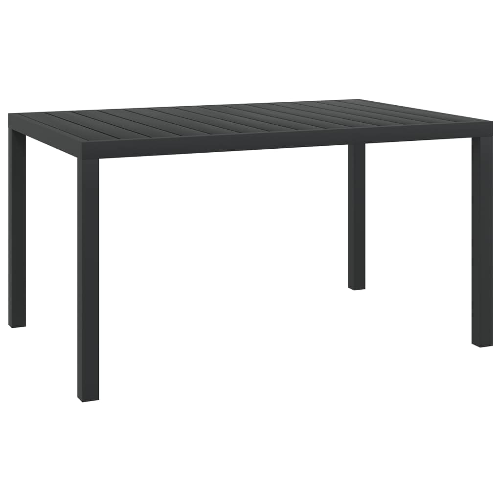 Garden Dining Set | Black | Powder-coated aluminium, WPC, Textilene