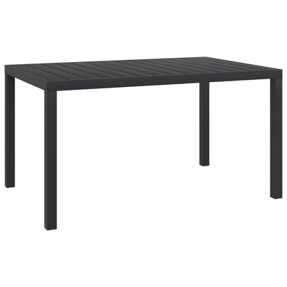 Garden Dining Set | Black | Powder-coated aluminium, WPC, Textilene