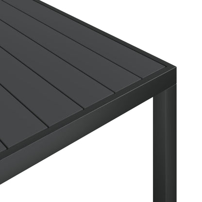 Garden Dining Set | Black | Powder-coated aluminium, WPC, Textilene