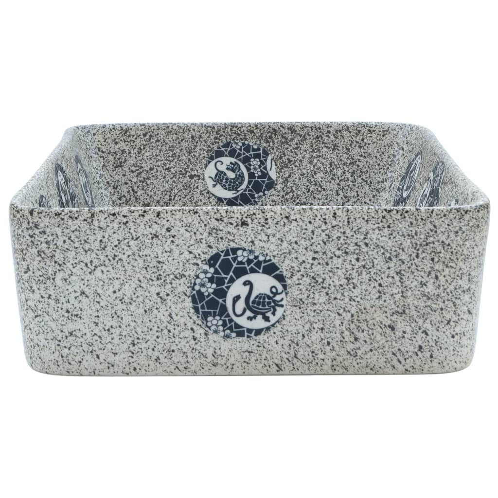 Countertop Basin Multicolour Rectangular 46x35.5x13 cm Ceramic