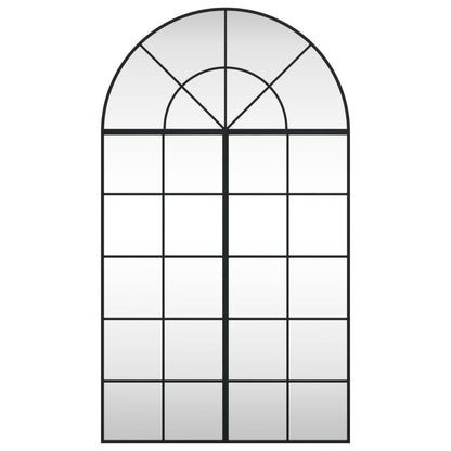 Wall Mirror Black 31.5"x55.1" Arch Iron
