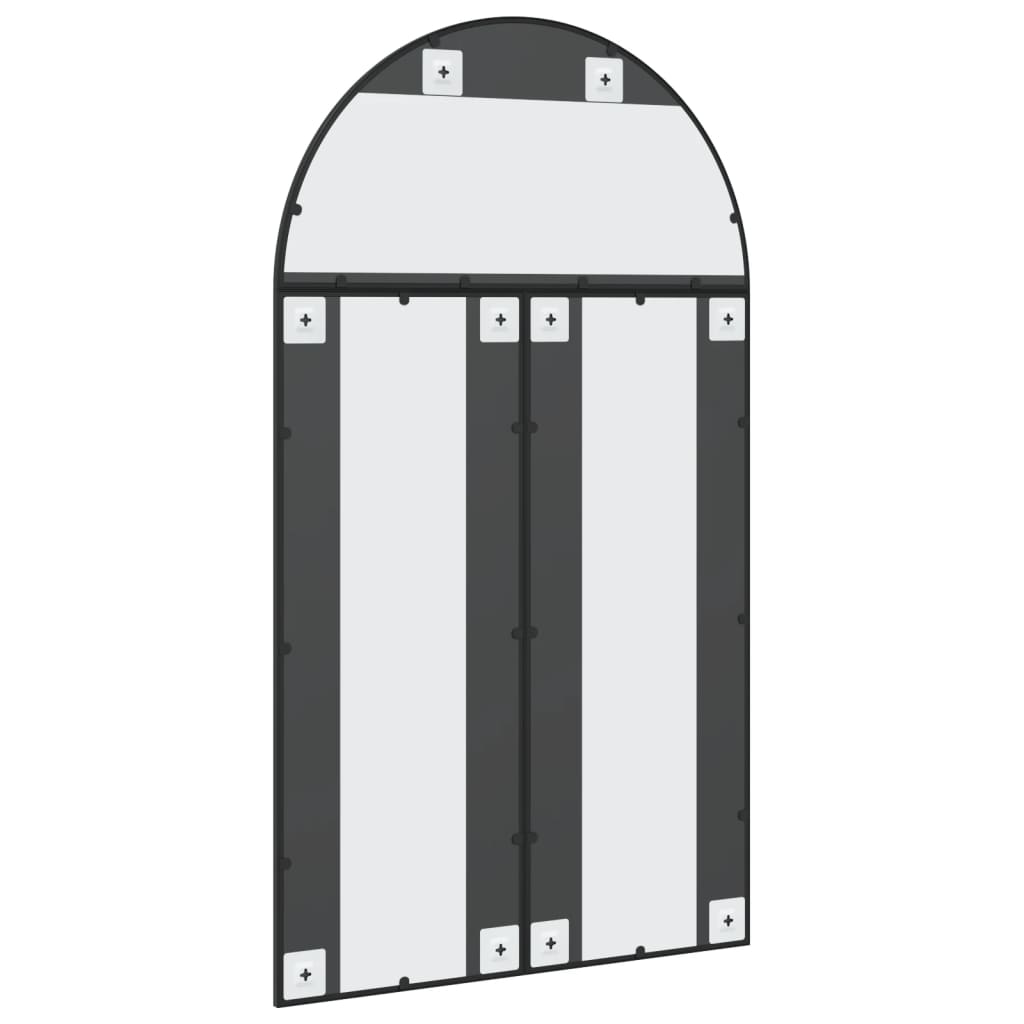 Wall Mirror Black 31.5"x55.1" Arch Iron