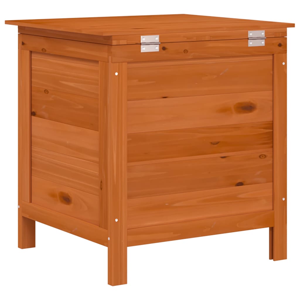 Patio Storage Box Brown 19.7"x19.3"x22.2" Solid Wood Fir