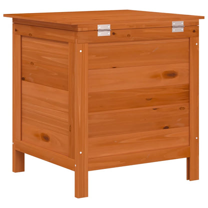 Patio Storage Box Brown 19.7"x19.3"x22.2" Solid Wood Fir