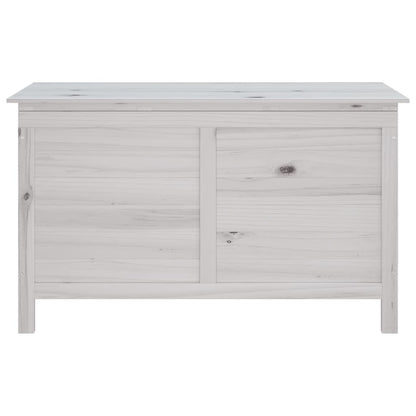 Patio Storage Box White 39"x19.5"x23" Solid Wood Fir