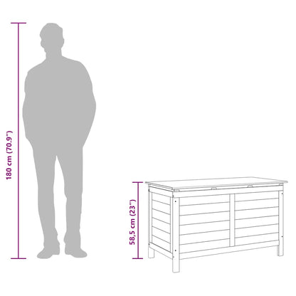 Patio Storage Box White 39"x19.5"x23" Solid Wood Fir